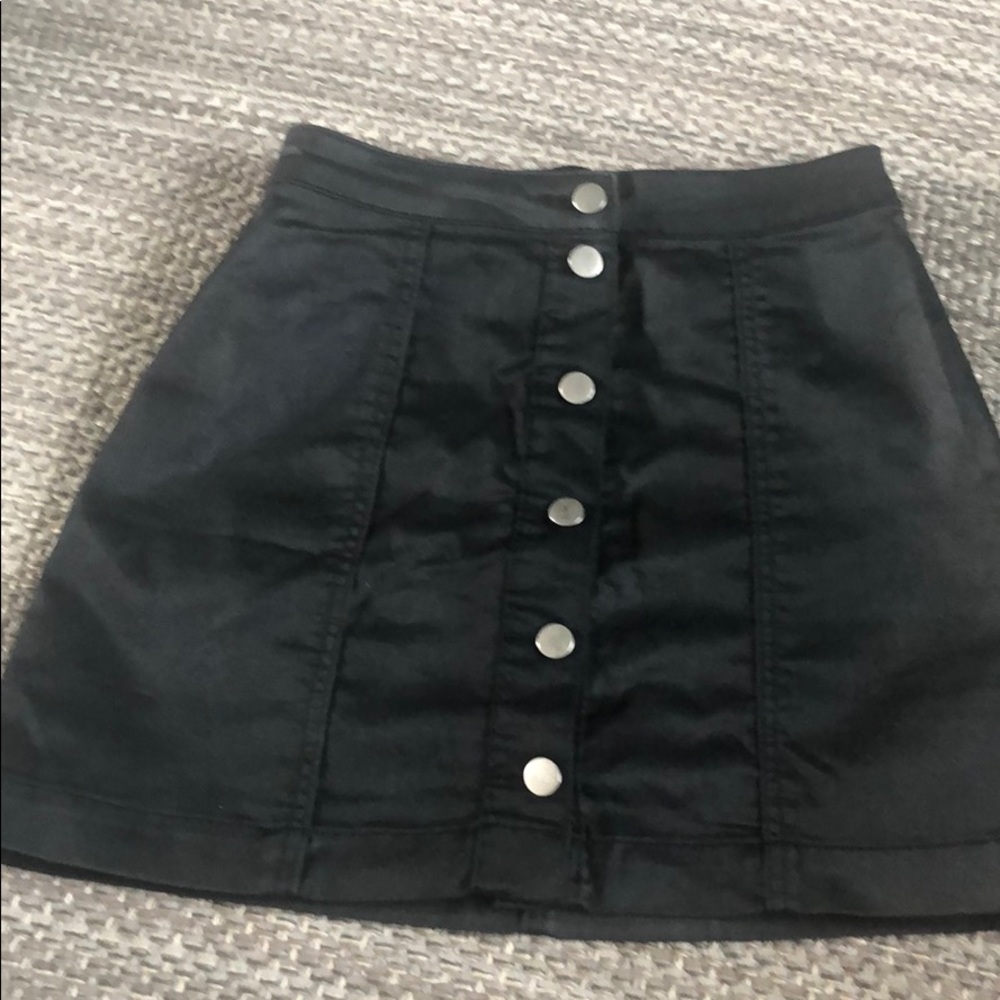Faux leather skirt